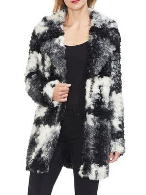 Two By Vince Camuto Gilded Rose Colorblock Faux Fur Jacket