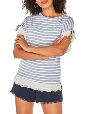 Dorothy Perkins Eyelet-trimmed Cotton Top
