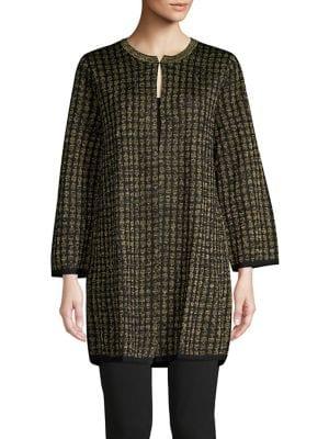 Nipon Boutique Mixed-knit Sweater Topper