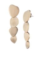Carolee Layered Goldplated Linear Disc Earrings