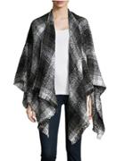 Lord & Taylor Textured Plaid Poncho