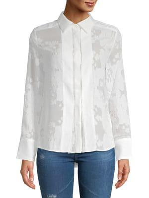 Caara Elina Sheer Button-down Shirt