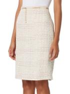 Tahari Arthur S. Levine Belted Boucle Pencil Skirt