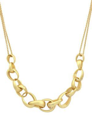 Cole Haan Ring The Ring 12k Goldplated Interlocking Links Necklace