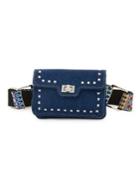 Steve Madden Studded Denim And Guitar Strap Belt Bag