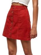Miss Selfridge Corduroy A-line Skirt