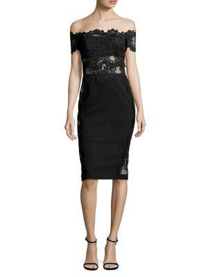 Nicole Bakti Off-the-shoulder Lace Dress