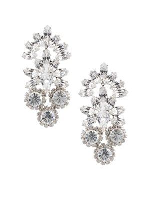 Kenneth Jay Lane Faceted Crystal Drop Earrings