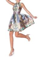 Mac Duggal Floral Fit-and-flare Dress