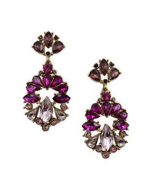 Belle By Badgley Mischka Pink Ombre Stone Cluster Drop Earrings