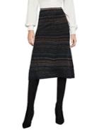 Bcbgmaxazria Striped Metallic A-line Skirt