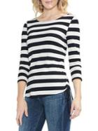 Vince Camuto Quarter-sleeve Striped Top