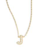 Nadri Sterling Silver J Initial Necklace