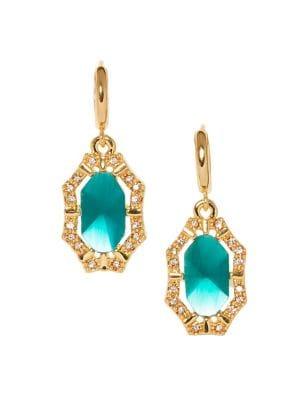 Vince Camuto Crystal Huggie Drop Earrings