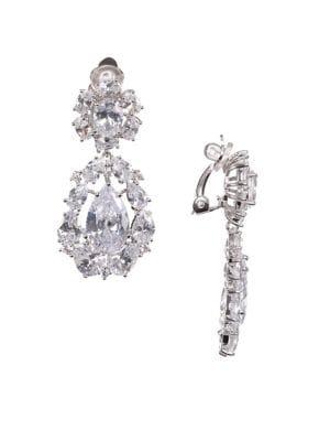 Nina Ansonia Crystal Teardrop Earrings
