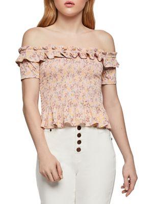 Bcbgeneration Floral Off-the-shoulder Top