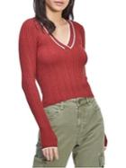 Miss Selfridge V-neck Cropped Knit Top