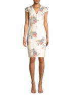 Black Halo Maisie Floral Print Sheath Dress