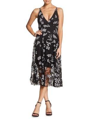 Dress The Population Audrey Lace A-line Midi Dress