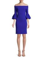 Eliza J Petite Off-the-shoulder Bubble Sleeve Dress