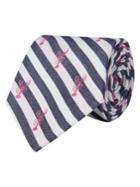 Lauren Ralph Lauren Lobster Striped Silk-cotton Tie