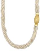 Sonatina 14k Yellow Gold & 4.5-5mm White Pearl Twisted Necklace