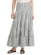 Lauren Ralph Lauren Striped Peasant Cotton Skirt