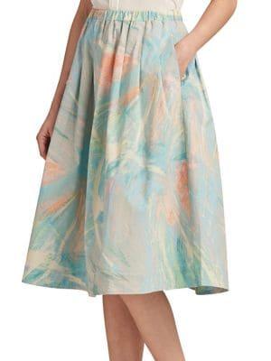 Dkny Peach-print A-line Skirt