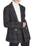 Miss Selfridge Checkered Double-breasted Blazer