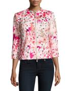 Calvin Klein Floral Zip-front Jacket