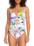 La Blanca Hyper Tropical Ruched One-piece Swimsuit