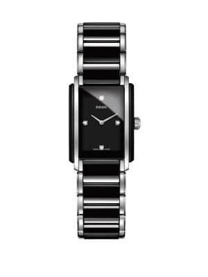 Rado Integral Rectangular Two-tone Bracelet Watch