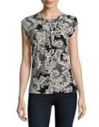 Karl Lagerfeld Paris Floral And Paisley Blouse
