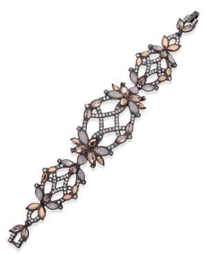Jenny Packham Multi-colored Crystal And Hematite Bracelet