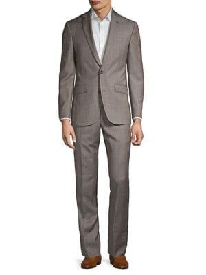 Ted Baker London Plaid Notch Lapel Wool Suit