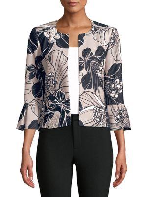 Calvin Klein Plus Bell Sleeve Printed Jacket