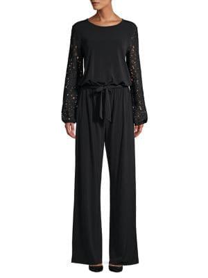 Michael Michael Kors Lace Balloon Sleeve Jumpsuit