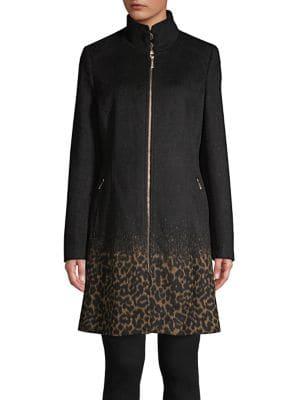 Calvin Klein Leopard Printed Walker Jacket