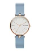 Skagen Signatur T-bar Round Leather-strap Watch