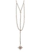 Design Lab Lord & Taylor Crystal Star Rosary Necklace