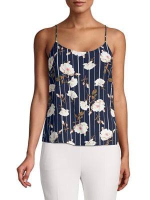 Vero Moda Easy Singlet Floral Stripe Tank Top