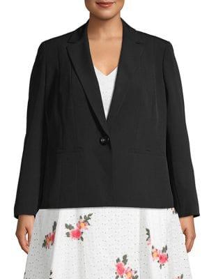 Kasper Plus Button-front Jacket