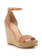 Botkier New York Jamie Perforated Suede Espadrille Wedges