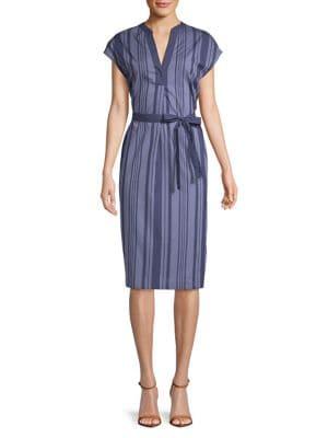 Anne Klein Striped Shirt Dress