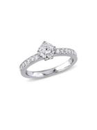 Sonatina 14k White Gold And 1 Tcw Diamond Raised Engagement Ring With Marquise Design Gallery