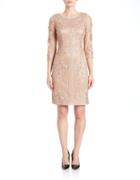 Sue Wong Embroidered Lace Dress