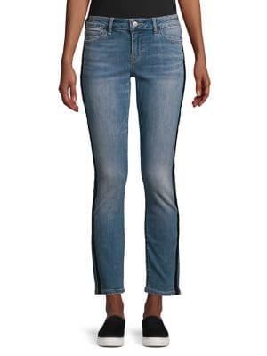 Lucky Brand Striped Cropped Skinny Jeans