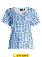 Rafaella Petite Printed Scoop Neck T-shirt