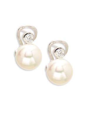 Majorica Crystal, Faux Pearl And Sterling Silver Earrings