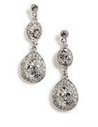 Givenchy Pave Crystal Drop Earrings